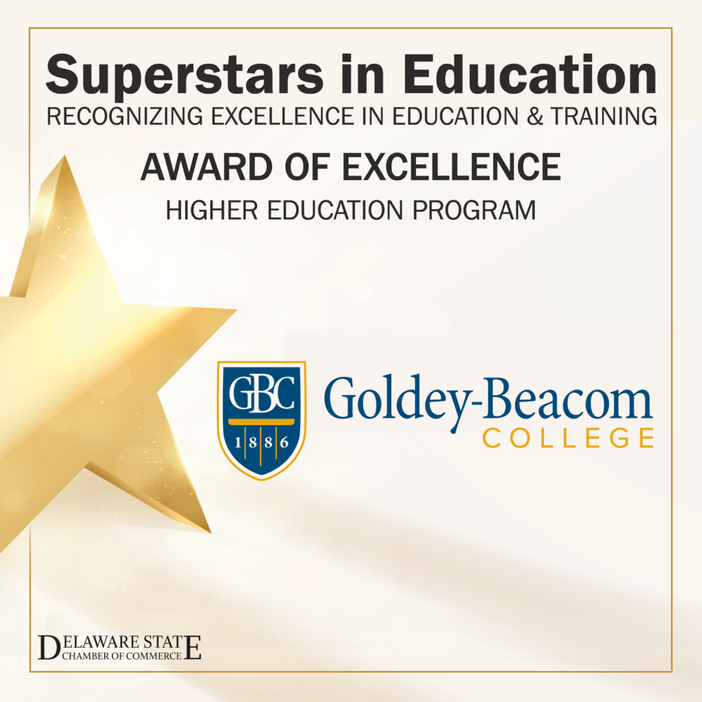 Goldey-Beacom College Receives Award of Excellence in Delaware's Superstars in Education and Training Program