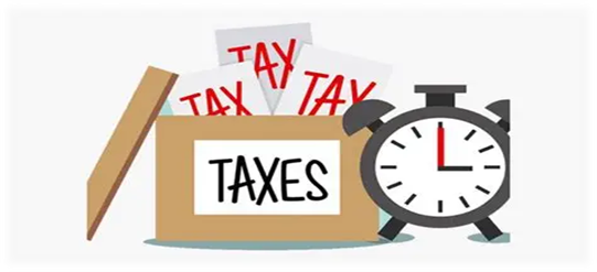Time is ticking taxes graphic. 