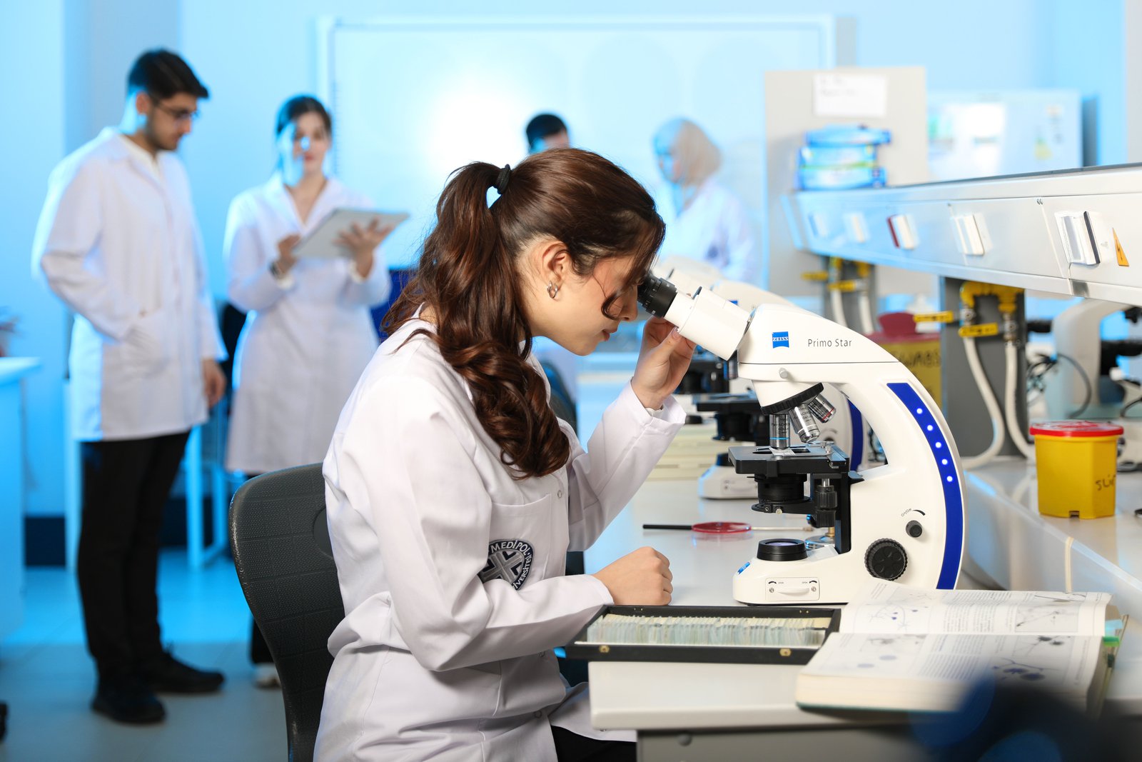A female student taking up a health care management degree program.