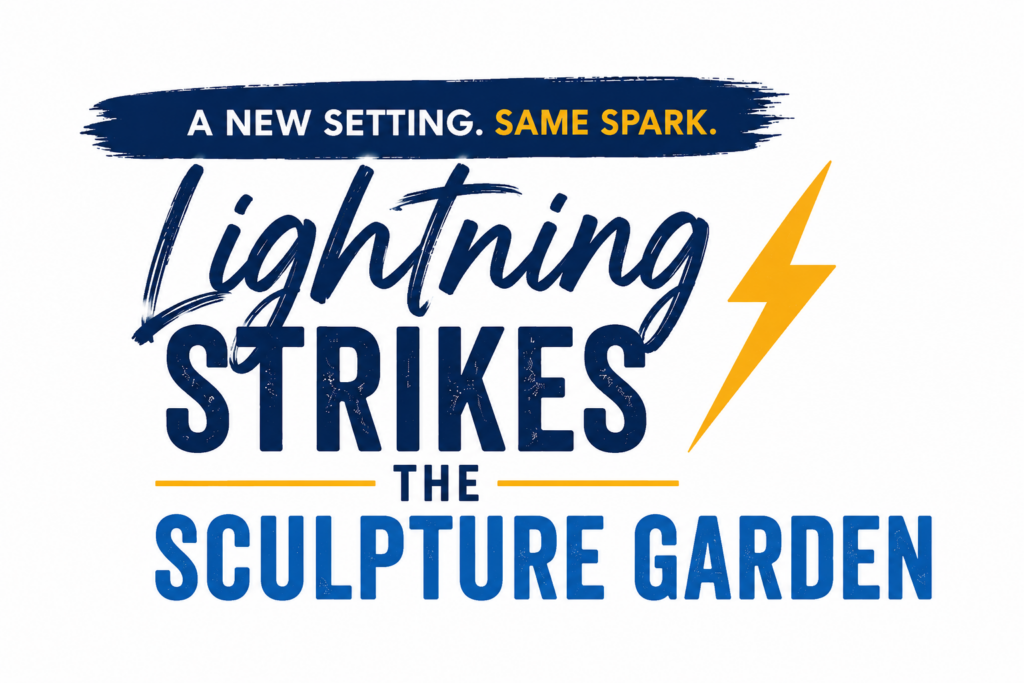 Lightning Strikes the Sculpture Garden